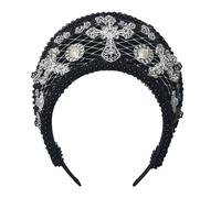 Anne Boleyn Headband Elizabethan Victorian Royal Coronet Hood Tiara Hat Medieval Renaissance Tudor Queen Headpiece for Women