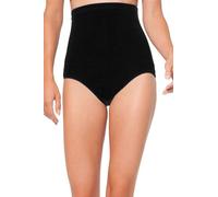 Anne Cole Women's Color Blast Solids Super High Waist Shape Control Bikini Bottom, Black, Large