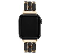 Anne Klein - Apple Watch Band Replacement Band Secure and Adjustable Fits Most Wrists, Black/Gold, 42/44/45/Ultra(49mm), Fashion