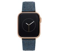 Anne Klein Considered Fashion Band for Apple Watch Secure, Adjustable, Apple Watch Band Replacement, Fits Most Wrists, Blue/Rose Gold-Tone, 42mm (Series 1-3), 44/45/46/49mm (Ultra & Ultra 2), Modern