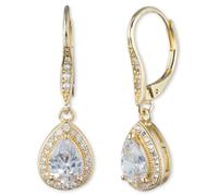 Anne Klein Women Gold Cubic Zirconia Dangle & Drop Earrings 60422583-887