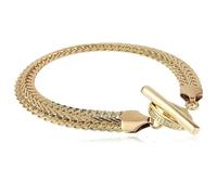 Anne Klein Jewellery Women's Flat Chain Flex Toggle Bracelet in Gold Anne Klein Jewellery Gold One Size