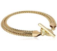 Anne Klein Gold Tone Flat Chain Flex Bracelet of 12cm