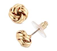 Anne Klein Gold Tone Knot Pierced Stud Earrings