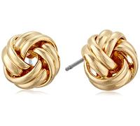 Anne Klein Gold Tone Knot Pierced Stud Earrings