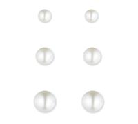 Anne Klein Jewellery Faux Pearl Trio Stud Earring Set - Gold Gold
