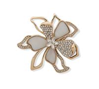 Anne Klein Jewellery Floral Boxed Pin In Gold Gold