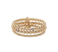 Anne Klein Jewellery Gold And Crystal Stretch Bracelet Gold