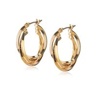 Anne Klein Jewellery Gold Twisted Hoop Earrings - Gold Gold