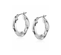 Anne Klein Jewellery Gold Twisted Hoop Earrings - Gold In Silver Silver