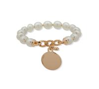 Anne Klein Jewellery Stretch Pearl Bracelet With Gold Toggle Gold