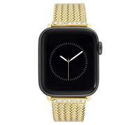 Anne Klein Mesh Fashion Band for Apple Watch, Secure, Adjustable, Apple Watch Replacement Band, Fits Most Wrists, Gold, 42mm (Series 1-3), 44/45/46/49mm (Ultra & Ultra 2), WK/1014GPGP42