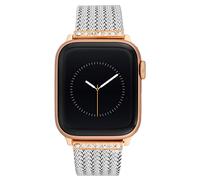 Anne Klein Mesh Fashion Band for Apple Watch, Secure, Adjustable, Apple Watch Replacement Band, Fits Most Wrists, Silver, 42mm (Series 1-3), 44/45/46/49mm (Ultra & Ultra 2), WK/1015RGTT