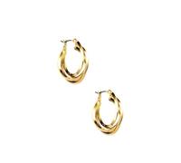 Anne Klein Earrings - Classics J7887 - Gold-Tone 3-Ring Hoop, Triple Layered - One Size