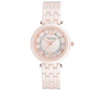 Anne Klein New York Pink Ceramic and Swarovski Crystal Women's Watch