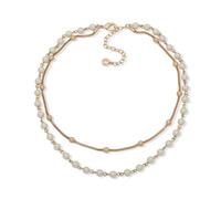 Anne Klein Simulated Pearl Double Row Necklace - J78363