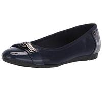 Anne Klein Sport Women's Able Fabric Ballet Flat, Navy, 6 M US