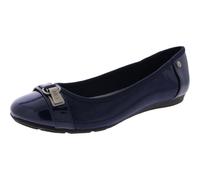 Anne Klein Sport Women's Able Fabric Ballet Flat, Navy, 9 M US