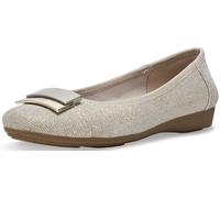 Anne Klein Sport Women's UNA Flat, Platinum Fabric, 9 M US