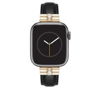 Anne Klein Sustainable Leather Fashion Band for Apple Watch Secure, Adjustable, Apple Watch Band Replacement, Fits Most Wrists