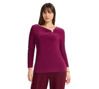 Anne Klein Women's 3/4 Sleeve Asymmetrical Knot with Hardware Top, Chianti, L