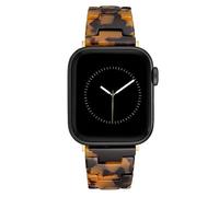 Anne Klein Women's Acetate Fashion Band for Apple Watch Secure, Adjustable, Apple Watch Band Replacement, Fits Most Wrists, Brown, 42mm (Series 1-3), 44/45/46/49mm (Ultra & Ultra 2), Modern