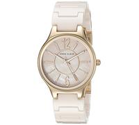 Anne Klein Women's AK/2182RGLP Glitter Accented Rose Gold-Tone and Light Pink Ceramic Bracelet Watch