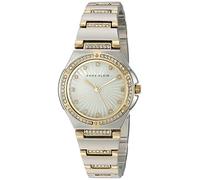 Anne Klein Women's AK/2417MPTT Swarovski Crystal Accented Two-Tone Bracelet Watch