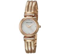 Anne Klein Women's AK/2758MPRG Swarovski Crystal Accented Rose Gold-Tone Chain Bracelet Watch