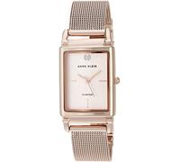 Anne Klein Women's AK/2970RGRG Diamond-Accented Rose Gold-Tone Mesh Bracelet Watch