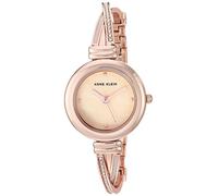 Anne Klein Women's AK/3124PMRG Swarovski Crystal Accented Rose Gold-Tone Bangle Watch