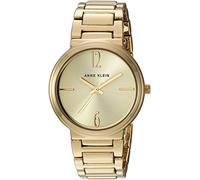 Anne Klein Women's Analog Japanese Quartz Watch with Alloy Strap AK/3168CHGB, Gold