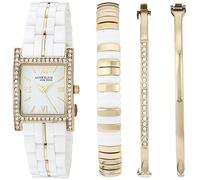 Anne Klein Women's Analog Japanese-Quartz Watch with Ceramic Strap 12/2272WTST