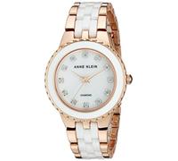 Anne Klein Women's Analog Japanese-Quartz Watch with Ceramic Strap AK/2712WTRG