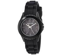 Anne Klein Women's Analog Japanese Quartz Watch with Silicone Strap AK/3239BKBK