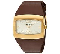 Anne Klein Women's Analogue Japanese-Quartz Watch with Leather Calfskin Strap AK/2632CHBN