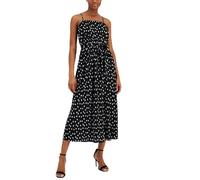 Anne Klein Women's Anna Pleated Dress, Anthracite/Amethyst, X-Large