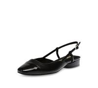 Anne Klein Women's Caigan Ballet Flat, Black/Black, 4.5 UK