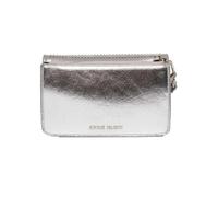 Anne Klein Women's Crystalized Mini Flap Crossbody, Clear/Silver