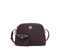 Anne Klein Womens Dome Crossbody with Detachable Card Case, Espresso