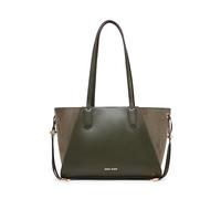 Anne Klein Women's East West Suede Tote, Olive/Olive