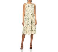 Anne Klein Women's Fit and Flare Midi, White Dove Multi, 18 Plus