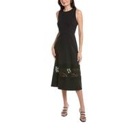 Anne Klein Women's Fit and Flare with Lace Detail, Anne Black, 20