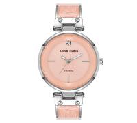 Anne Klein Women's Genuine Diamond Dial Bangle Watch, Blush Pink/Silver, Japanese