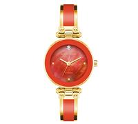 Anne Klein Women's Genuine Diamond Dial Bangle Watch, Red/Gold, Japanese