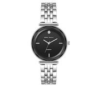 Anne Klein Women's Genuine Diamond Dial Bracelet Watch, Black/Silver, Japanese