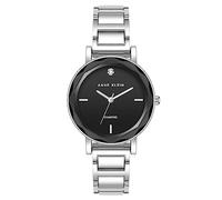 Anne Klein Women's Genuine Diamond Dial Bracelet Watch, Black/Silver, Japanese