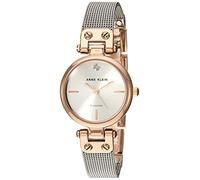 Anne Klein Women's Genuine Diamond Dial Gold-Tone Mesh Bracelet Watch