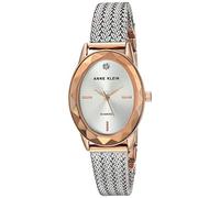 Anne Klein Women's Genuine Diamond Dial Gold-Tone Mesh Bracelet Watch