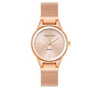 ANNE KLEIN Women's Genuine Diamond Dial Mesh Bracelet Watch